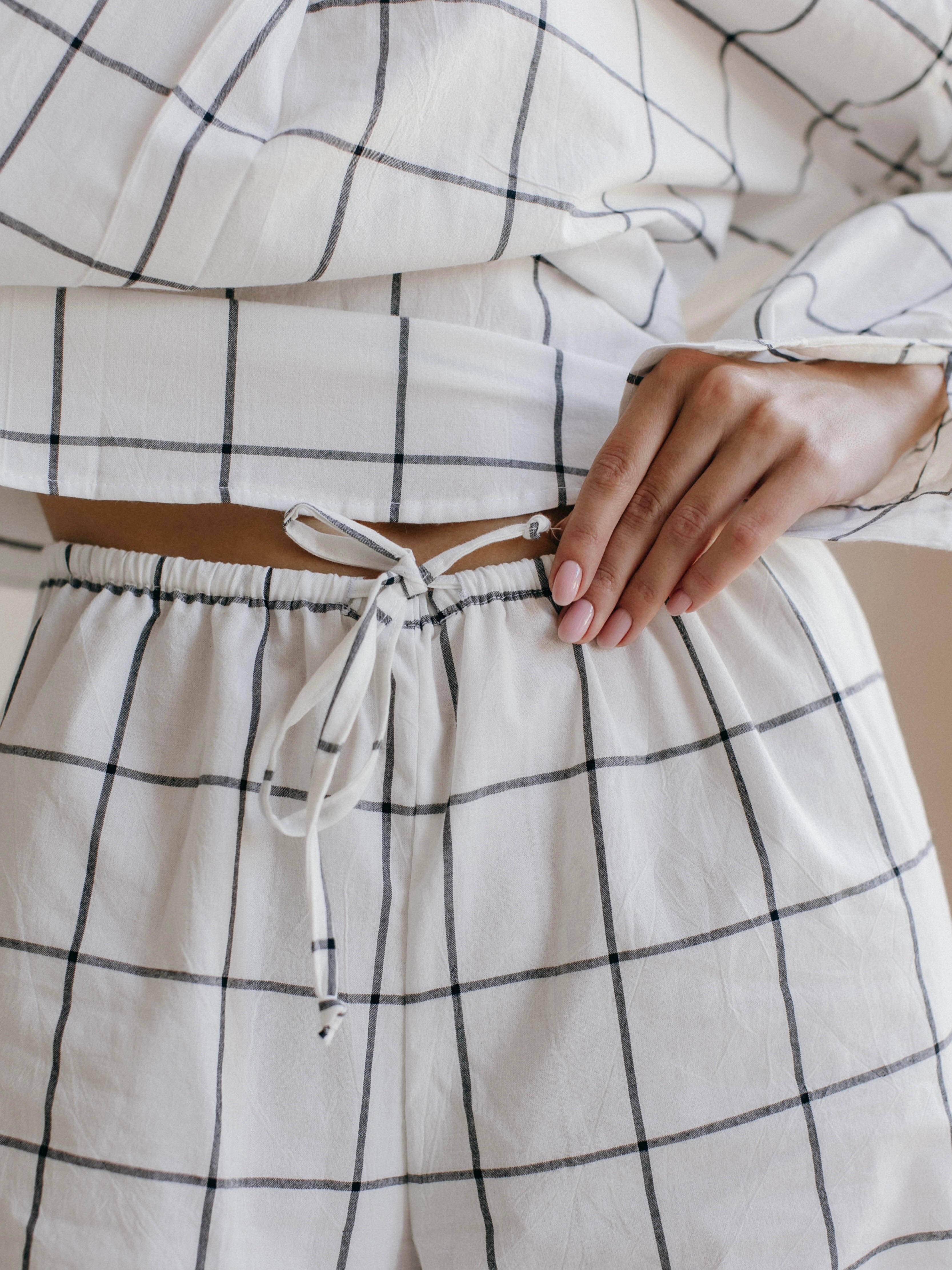 Штани жіночі з вареної бавовни Leglo Grid