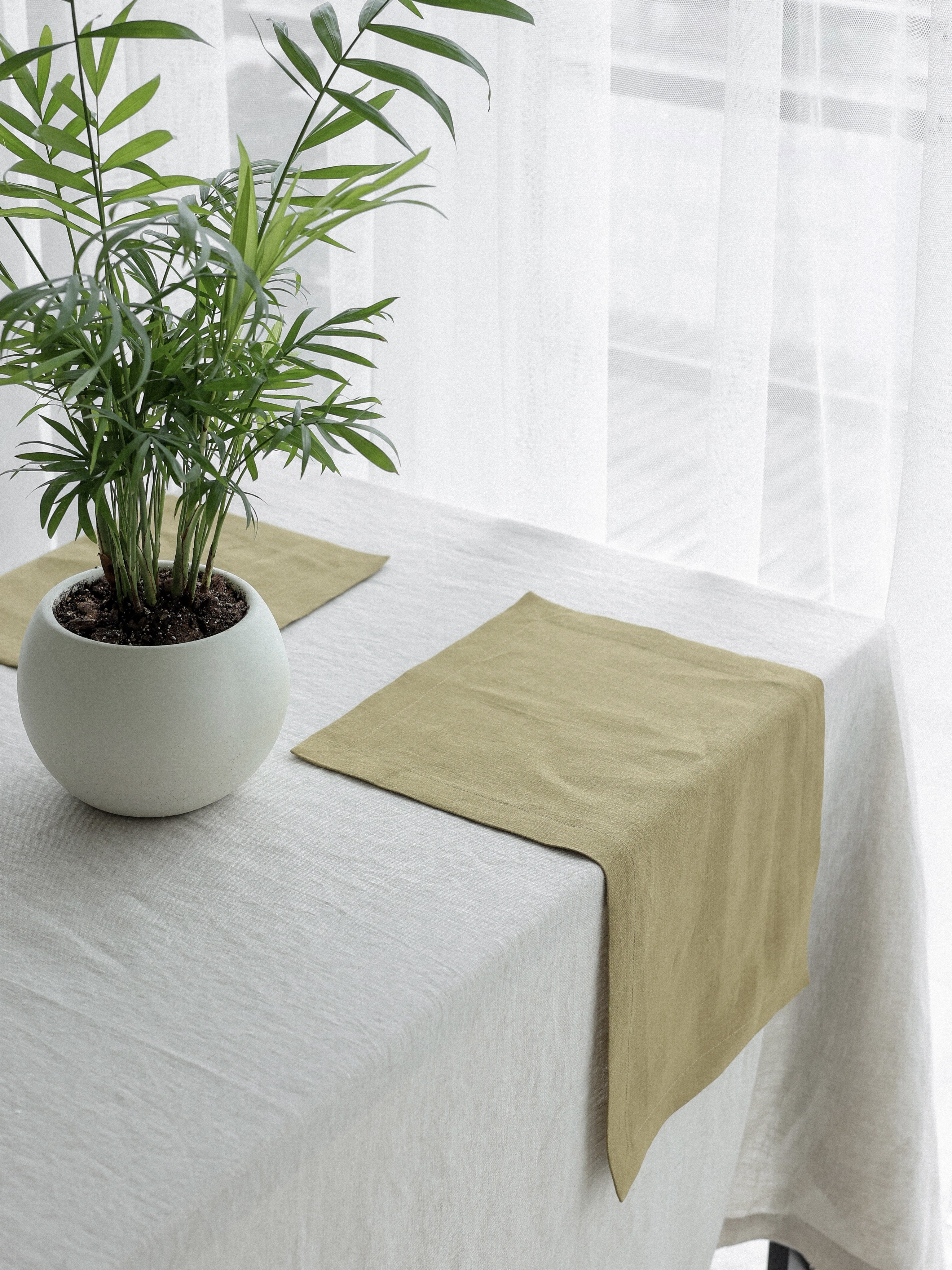 Скатертина з вареного льону Leglo Ivory