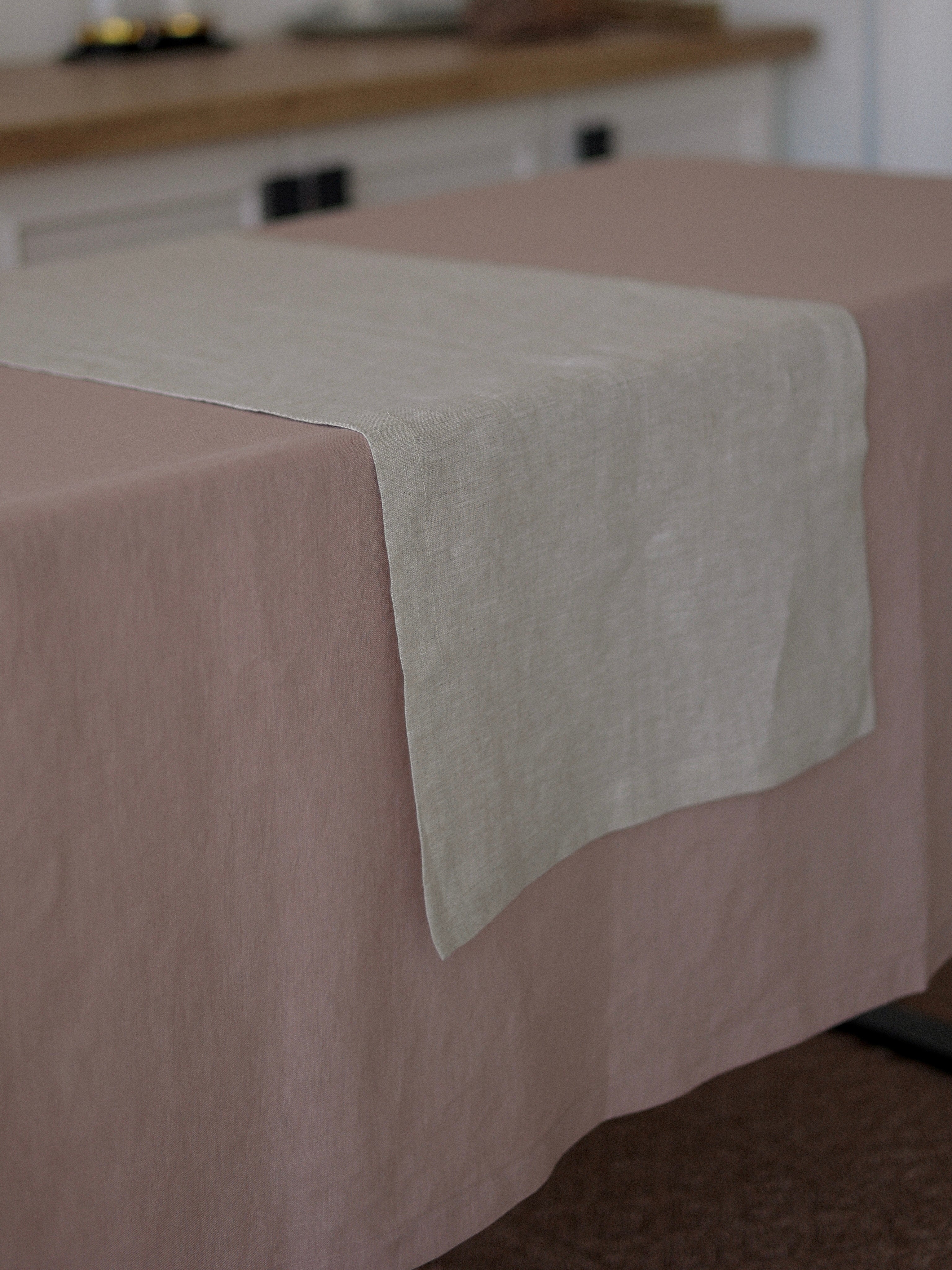 Ранер з вареного льону Leglo Ivory