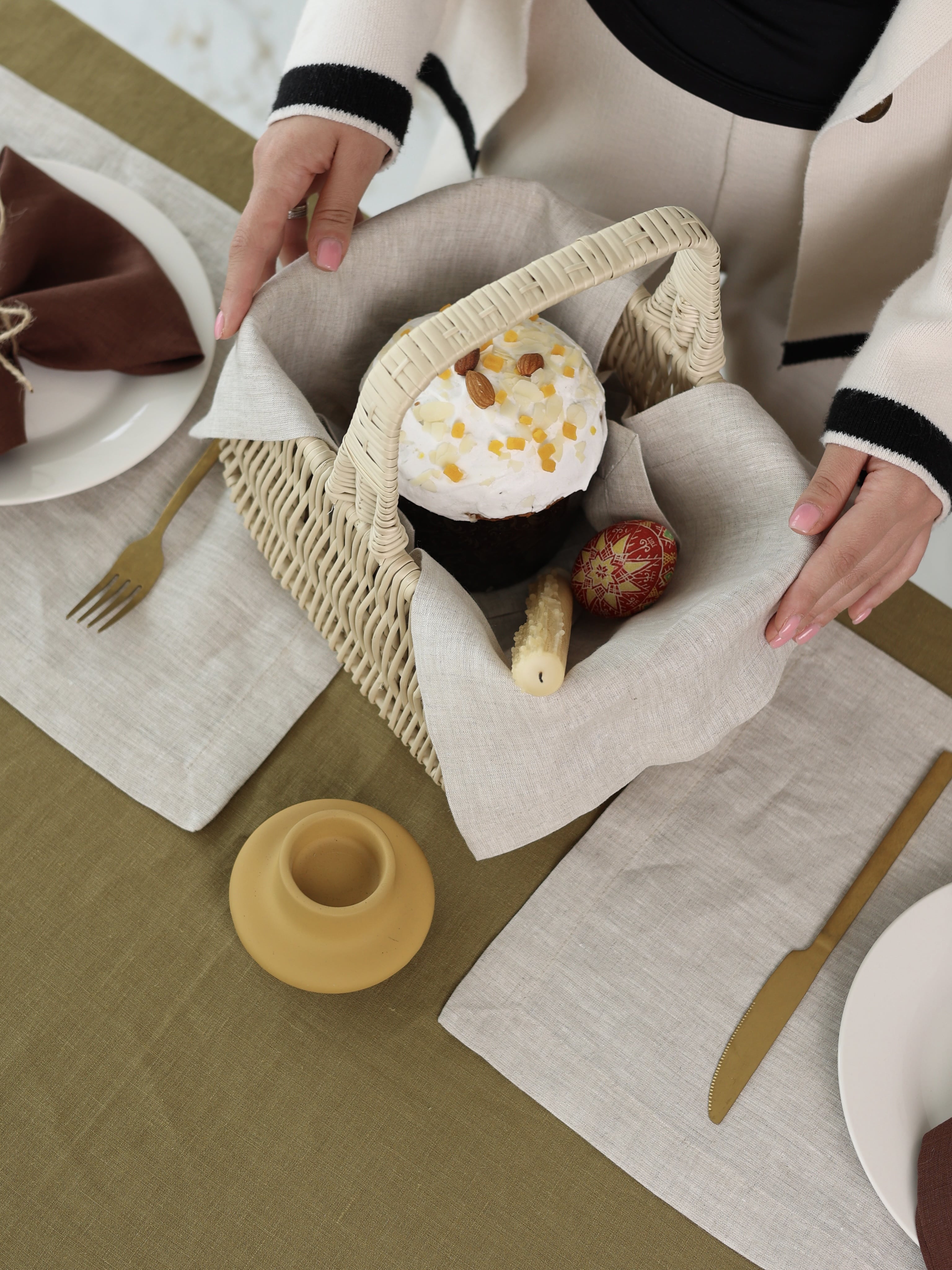 Скатертина з вареного льону Leglo Spring