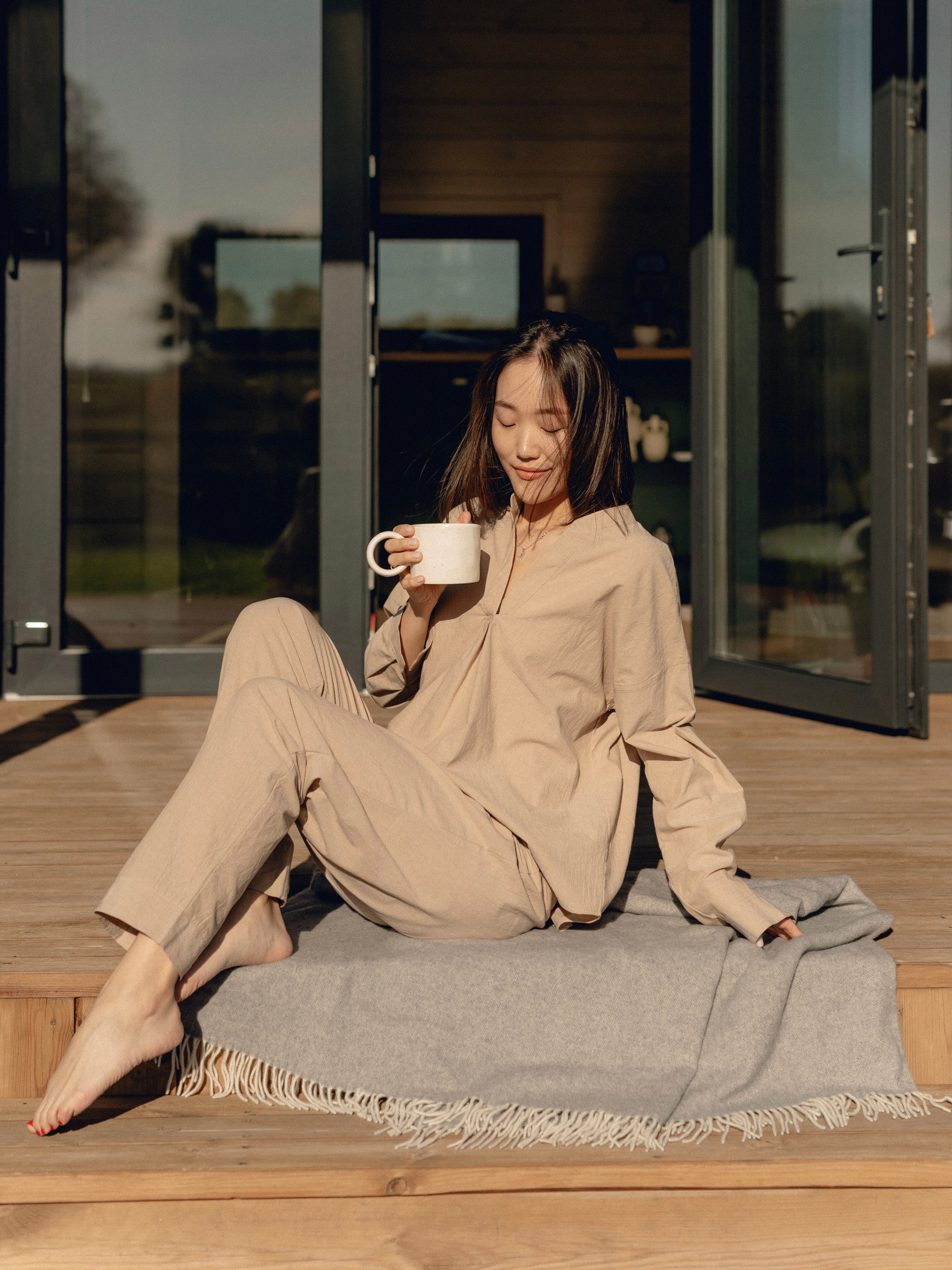 Кашеміровий плед Leglo Merino (світло-сірий)