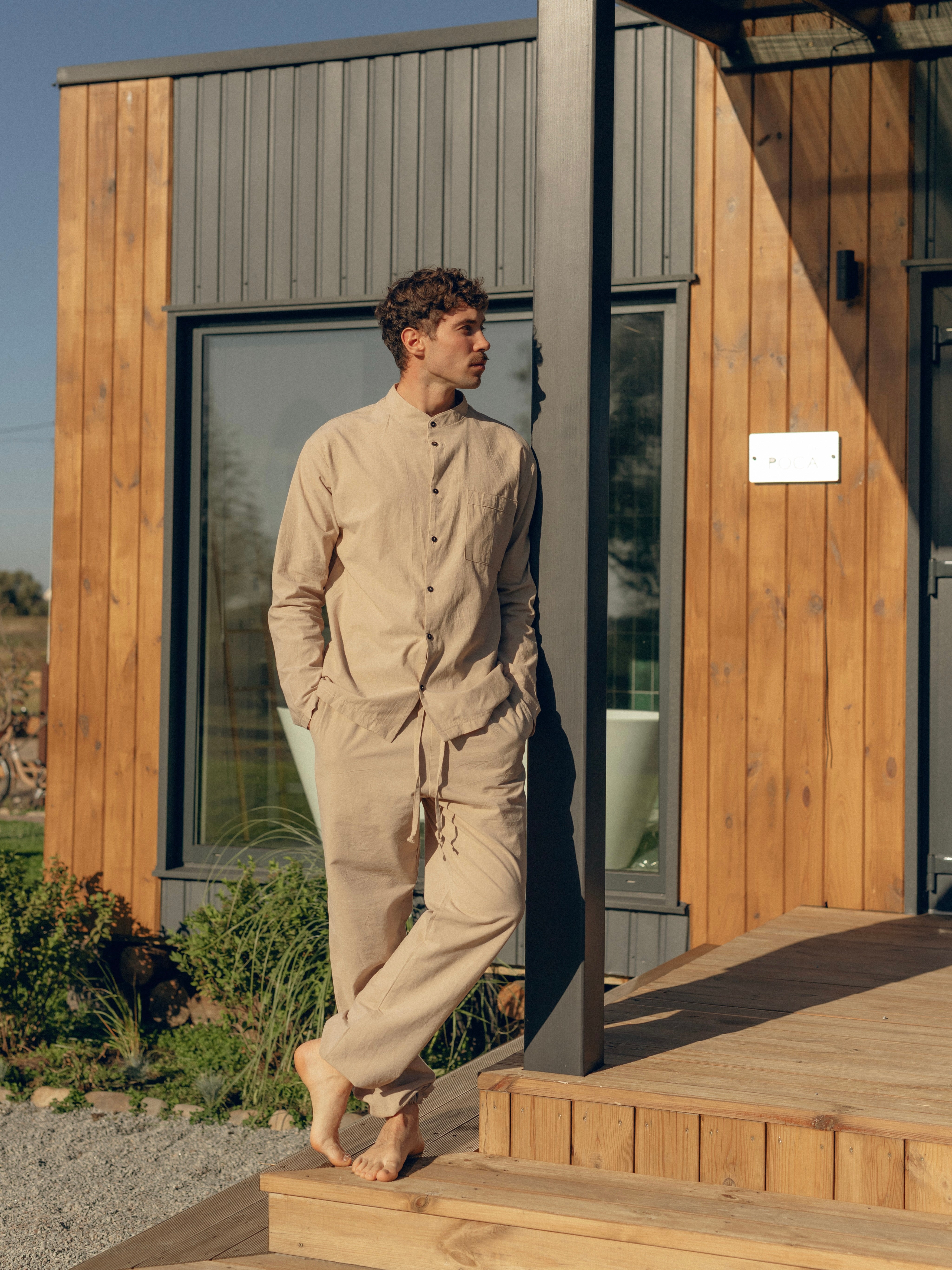 Піжама чоловіча з вареної бавовни Almond