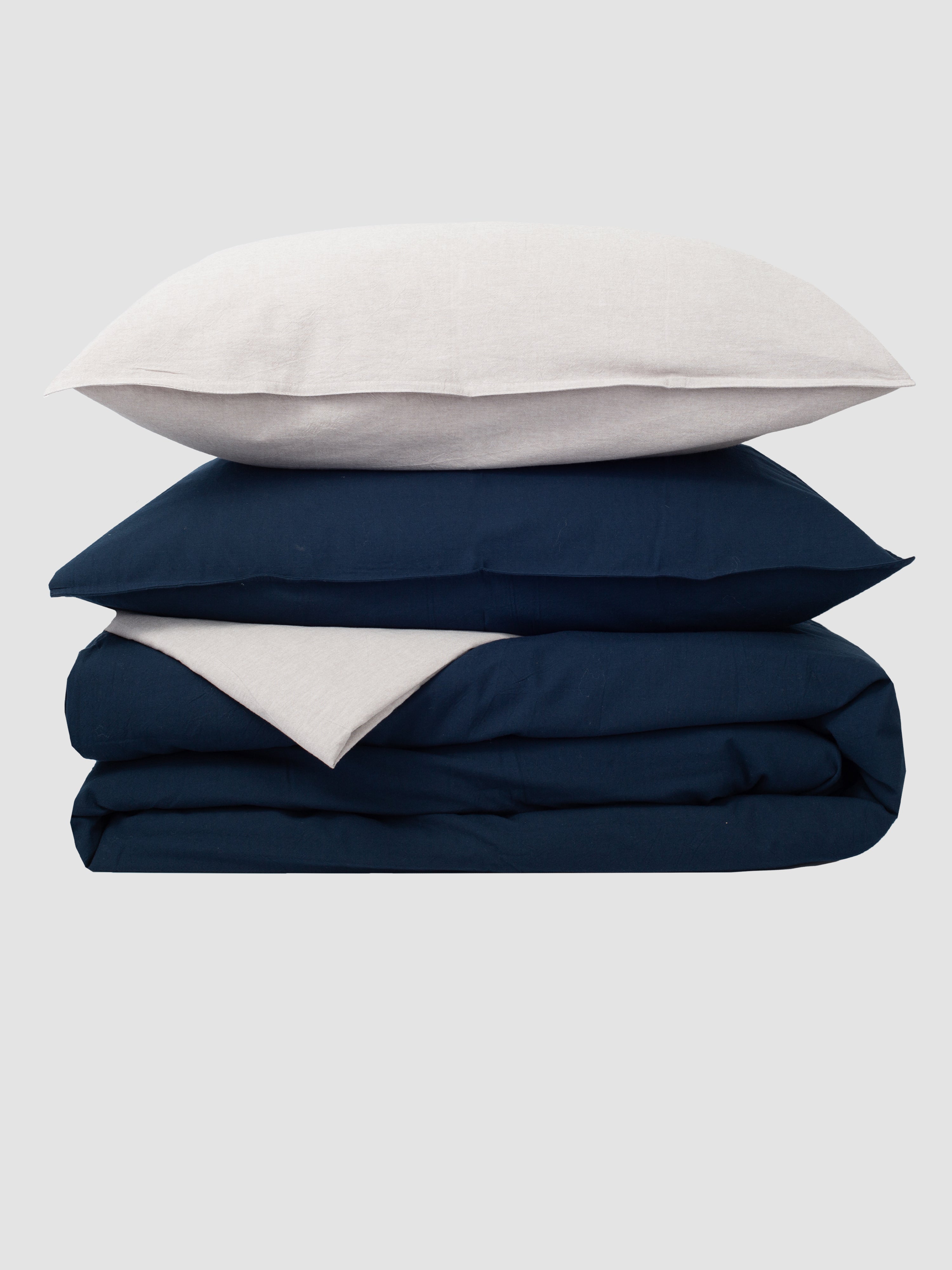 Комплект білизни з вареної бавовни Leglo Mix Grey-Navy