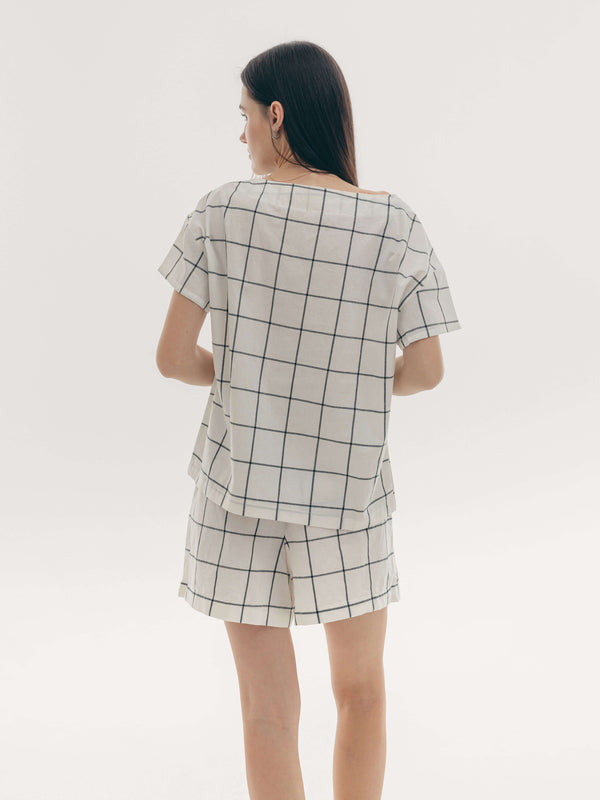 Піжама жіноча з шортами Grid