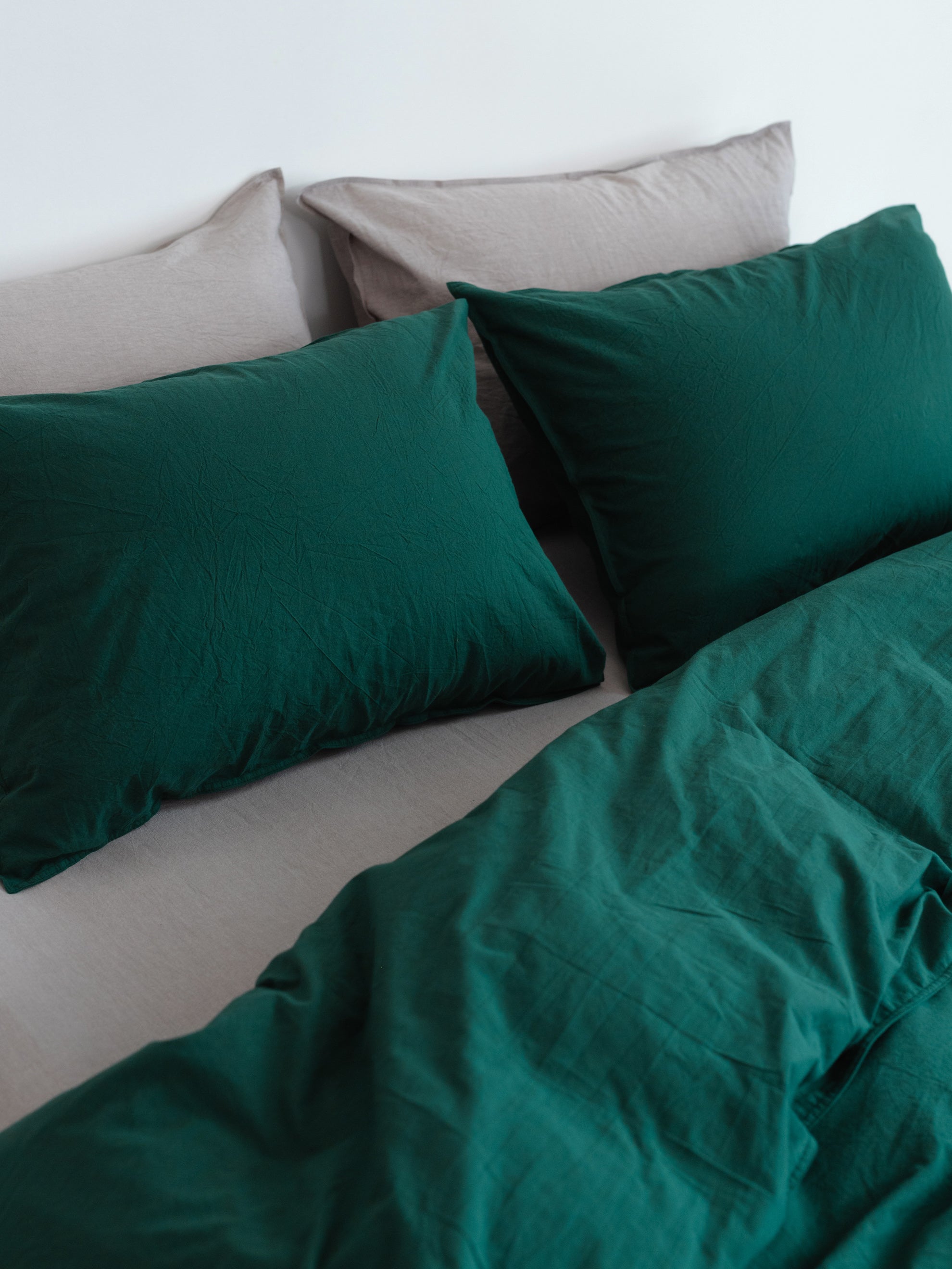 Комплект білизни з вареної бавовни Leglo Mix Smaragd-Grey