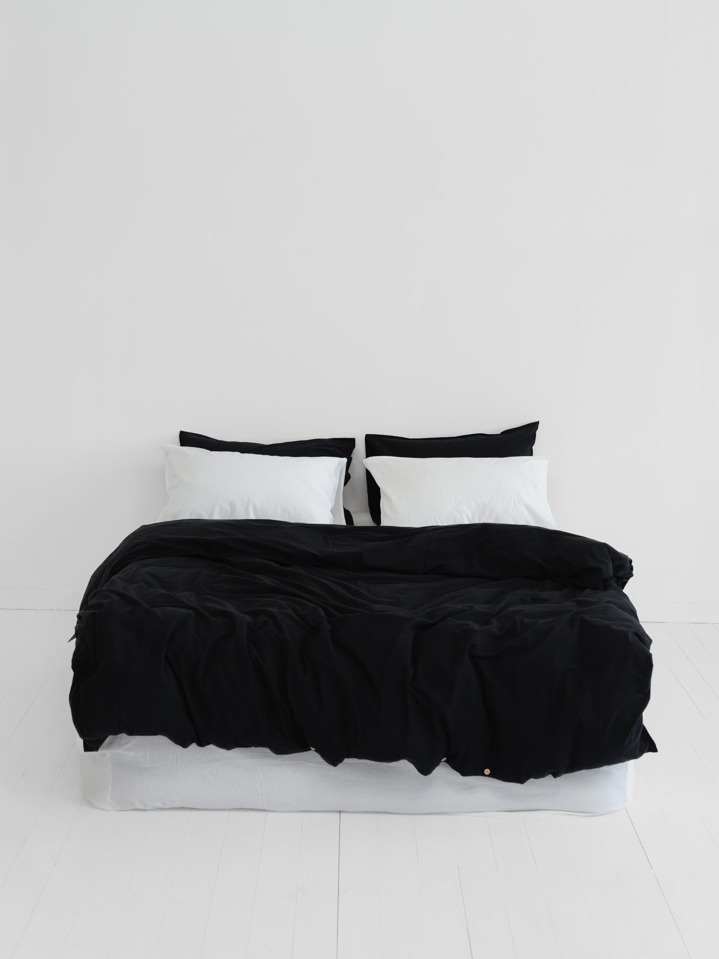 Комплект білизни з вареної бавовни Leglo Mix Black-Creme