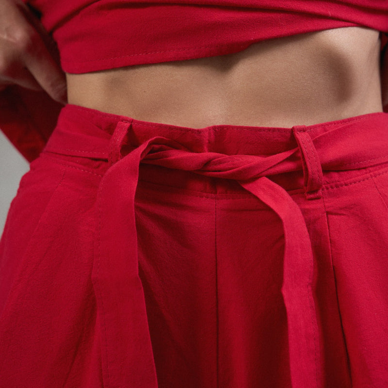 Піжама жіноча з шортами та сорочкою Leglo Red