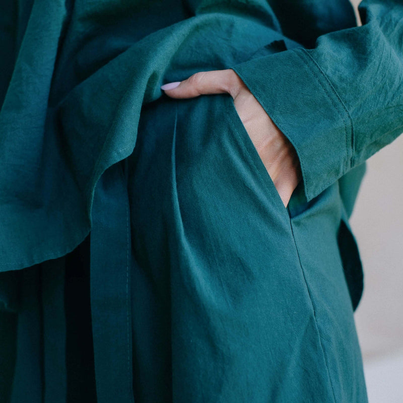 Піжама жіноча з шортами та сорочкою Leglo Smaragd