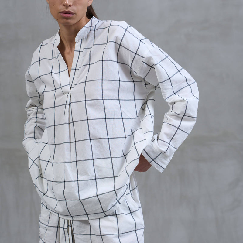 Піжама жіноча з шортами та сорочкою Leglo Grid