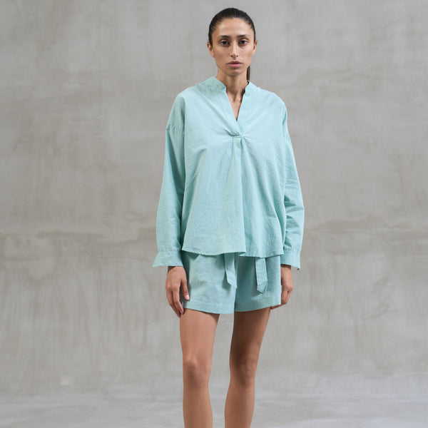Піжама жіноча з шортами та сорочкою Leglo Ocean